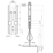 Pannello doccia in vetro temperato con miscelatore termostatico mod. Stile Plus 00 di Gedy - Cromo by CeramicStore | Lo specialista del tuo bagno