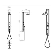 Pannello doccia in vetro temperato con miscelatore termostatico mod. Stile Plus 00 di Gedy - Cromo by CeramicStore | Lo specialista del tuo bagno