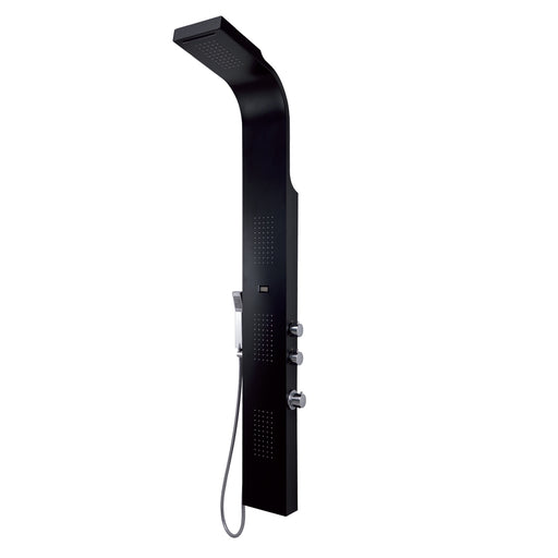 Pannello doccia multifunzione con miscelatore termostatico da cm 167 modello SPA 01 - Nero by CeramicStore | Lo specialista del tuo bagno