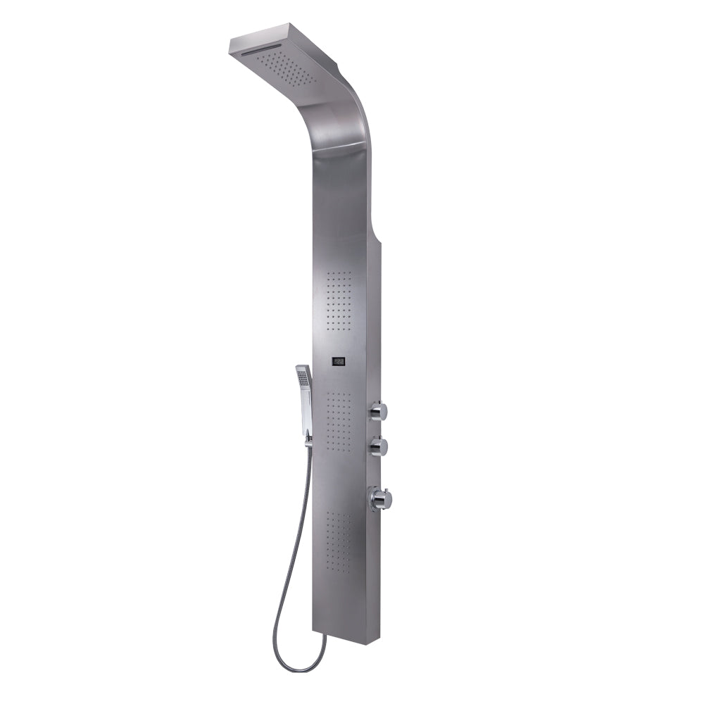 Pannello doccia multifunzione con miscelatore termostatico da cm 167 modello SPA 02 finitura inox - Spazzolato by CeramicStore | Lo specialista del tuo bagno