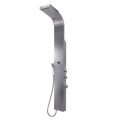 Pannello doccia multifunzione con miscelatore termostatico da cm 167 modello SPA 02 finitura inox - Spazzolato by CeramicStore | Lo specialista del tuo bagno