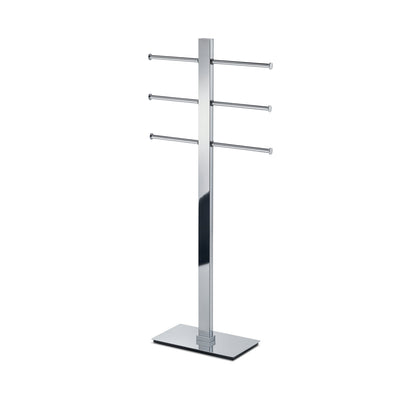Piantana con 3 braccia portasalviette scorrevoli Gedy serie Bridge - Cromato