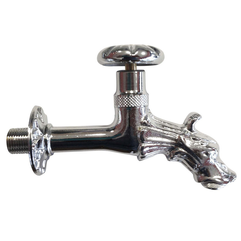 Rubinetto per esterni in ottone cromato con attacco 1/2" a forma animale by CeramicStore | Lo specialista del tuo bagno