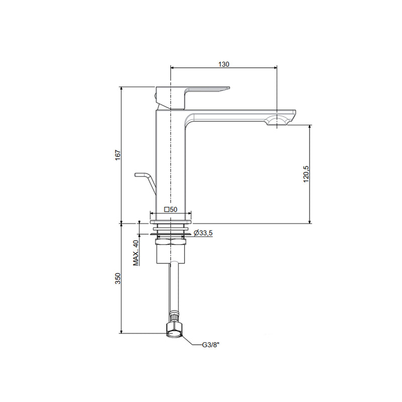 Miscelatore lavabo Paffoni serie Elle senza piletta di scarico - Cromato by CeramicStore | Lo specialista del tuo bagno