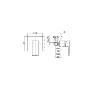 Miscelatore incasso doccia Paffoni serie Elle con maniglia squadrata - Cromato by CeramicStore | Lo specialista del tuo bagno