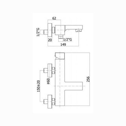 Miscelatore vasca/doccia senza duplex Paffoni serie Elle - Steel Looking by CeramicStore | Lo specialista del tuo bagno