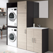 Composizione Mobili Lavanderia Area51-02 con lavatoio, moduli lavatrice ed asciugatrice e colonna - Olmo Rosseau by CeramicStore | Lo specialista del tuo bagno