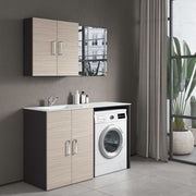 Composizione Mobili Lavanderia Area51-07 con lavatoio, modulo lavatrice e pensile - Olmo Rousseau by CeramicStore | Lo specialista del tuo bagno