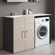 Composizione Mobili Lavanderia Area51-07 con lavatoio, modulo lavatrice e pensile - Olmo Rousseau by CeramicStore | Lo specialista del tuo bagno