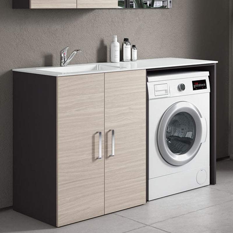 Composizione Mobili Lavanderia Area51-07 con lavatoio, modulo lavatrice e pensile - Olmo Rousseau by CeramicStore | Lo specialista del tuo bagno