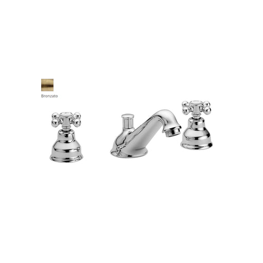 Batteria lavabo a 3 fori con scarico automatico Paffoni serie Viola - Bronzato by CeramicStore | Lo specialista del tuo bagno