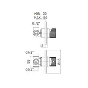 Miscelatore doccia Incasso con piastra lusso senza deviatore serie Jo modello JO011CR cromo Paffoni by CeramicStore | Lo specialista del tuo bagno