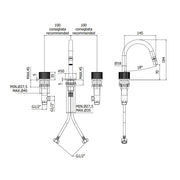 Batteria Bidet 3 Fori senza scarico serie Jo modello JO119CR cromo Paffoni by CeramicStore | Lo specialista del tuo bagno