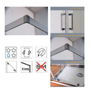 Box doccia Iconic cm 140x80 con porta scorrevole e parete fissa in Vetro anticalcare Smart Clean serigrafato 6 mm by CeramicStore | Lo specialista del tuo bagno