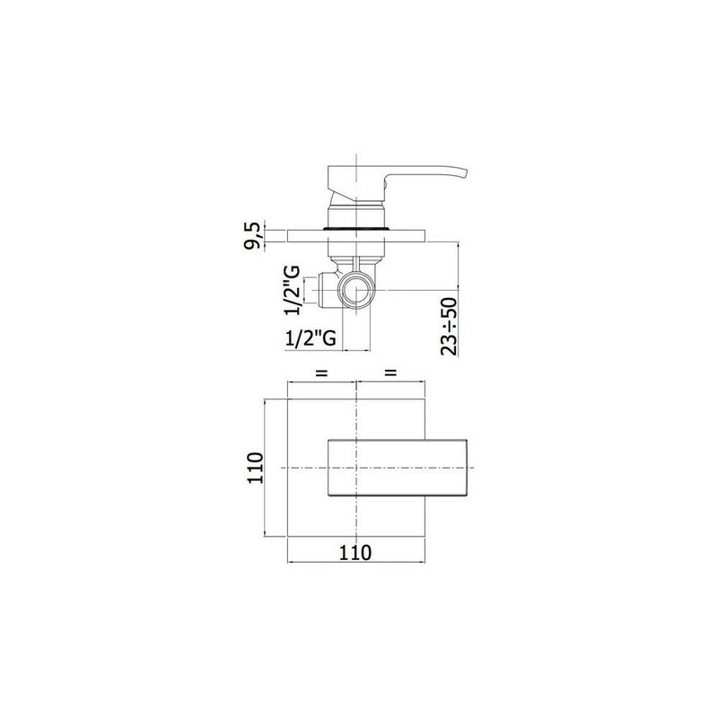 Miscelatore incasso doccia piastra acciaio inox leva standard serie Level modello LES010CR/M cromo Paffoni by CeramicStore | Lo specialista del tuo bagno