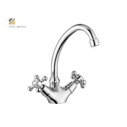 Monoforo lavabo con canna orientabile Paffoni serie Viola - Cromo/Gold finish by CeramicStore | Lo specialista del tuo bagno