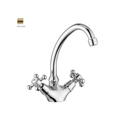 Monoforo lavabo con canna orientabile Paffoni serie Viola - Bronzato by CeramicStore | Lo specialista del tuo bagno