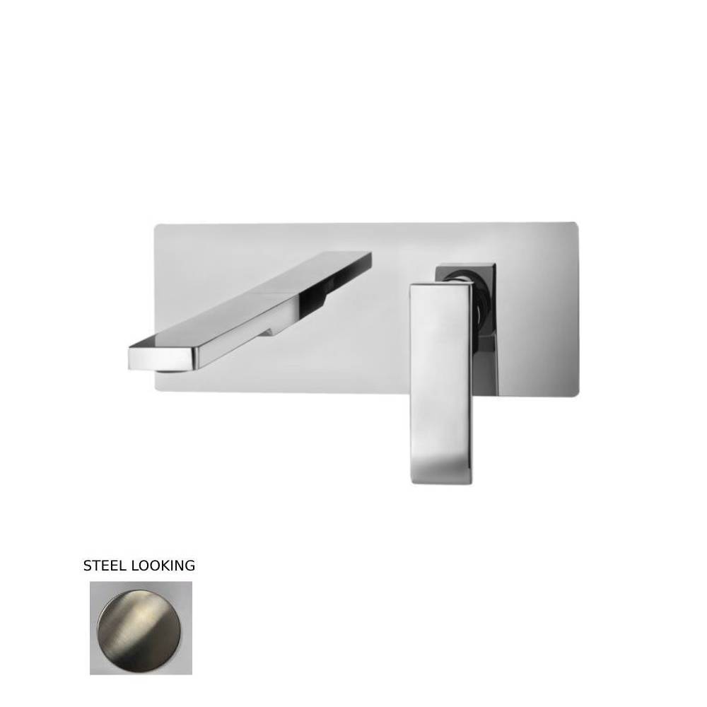 Miscelatore lavabo incasso 2 Fori serie Level modello LES105ST steel looking Paffoni by CeramicStore | Lo specialista del tuo bagno