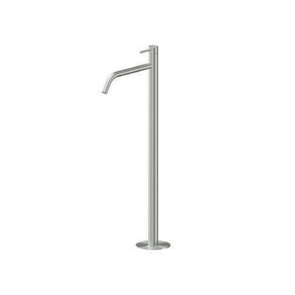 Miscelatore monocomando lavabo freestanding RubiFlux serie Aria - Acciaio Satinato by CeramicStore | Lo specialista del tuo bagno