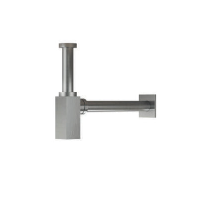 Sifone quadrato per lavabo RubiFlux serie Aria €“ Acciaio Satinato 316L by CeramicStore | Lo specialista del tuo bagno