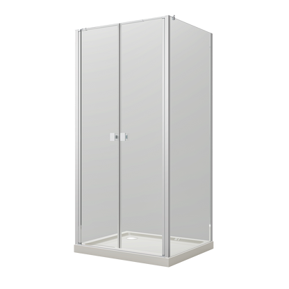 Parete doccia DocciaGo DSense 90cm h200cm vetro trasparente profili cromo by CeramicStore | Lo specialista del tuo bagno