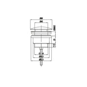 Piletta Click Clack universale per lavabo RubiFlux serie Aria - Acciaio Satinato by CeramicStore | Lo specialista del tuo bagno