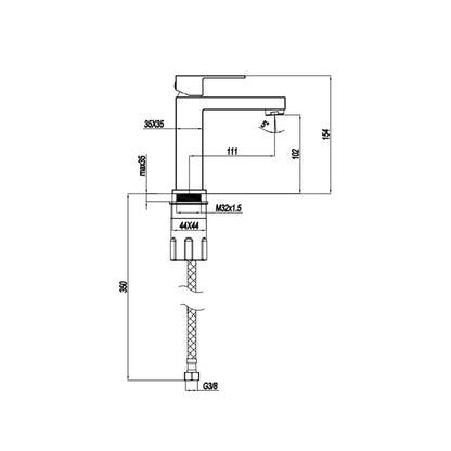 Miscelatore monocomando lavabo RubiFlux serie Rose - Cromo by CeramicStore | Lo specialista del tuo bagno