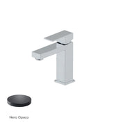 Miscelatore monocomando lavabo con scarico RubiFlux serie Rose - Nero Opaco by CeramicStore | Lo specialista del tuo bagno