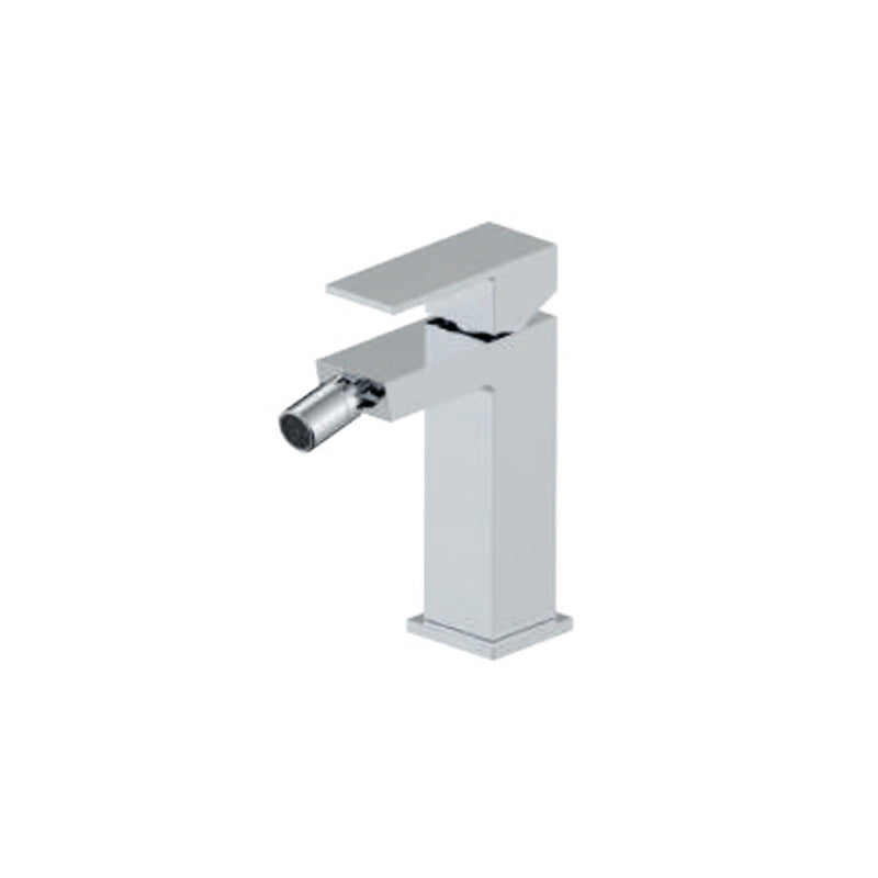 Single-lever bidet mixer with drain RubiFlux Rose series - Chrome