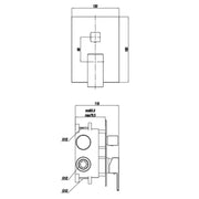 Miscelatore monocomando da incasso per doccia con deviatore RubiFlux serie Rose - Cromo by CeramicStore | Lo specialista del tuo bagno