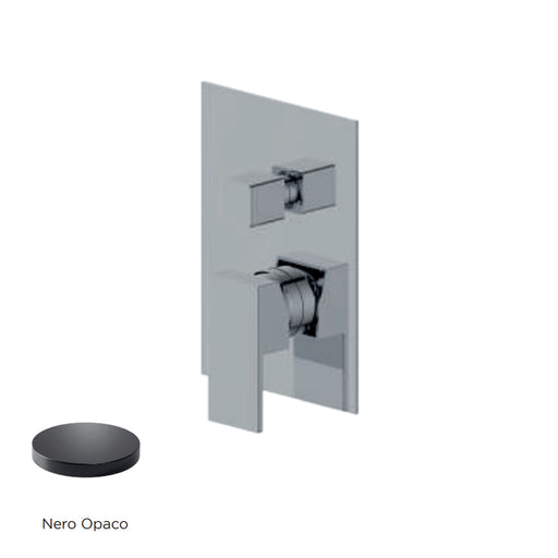 Miscelatore monocomando da incasso per doccia con deviatore RubiFlux serie Rose - Nero Opaco by CeramicStore | Lo specialista del tuo bagno