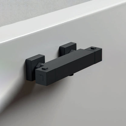 Miscelatore monocomando esterno termostatico per doccia RubiFlux serie Rose - Nero Opaco by CeramicStore | Lo specialista del tuo bagno