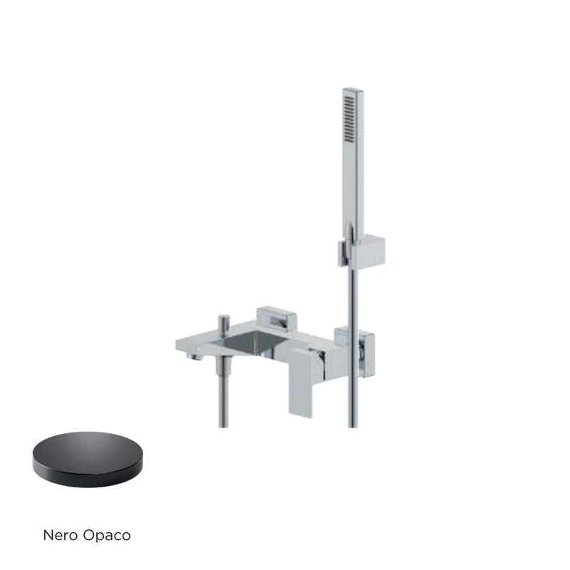 Miscelatore monocomando esterno per vasca con kit doccino RubiFlux serie Rose - Nero Opaco by CeramicStore | Lo specialista del tuo bagno