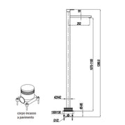 Miscelatore monocomando lavabo freestanding RubiFlux serie Rose - Cromo by CeramicStore | Lo specialista del tuo bagno
