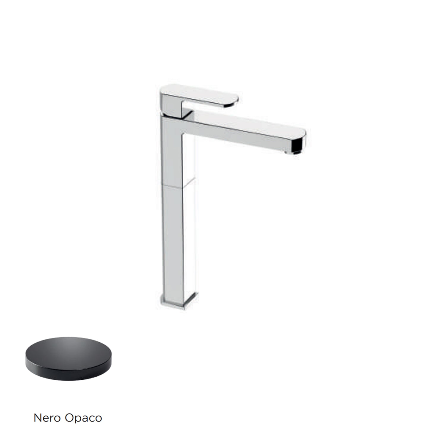 Miscelatore monocomando lavabo alto RubiFlux serie Dema - Nero Opaco by CeramicStore | Lo specialista del tuo bagno