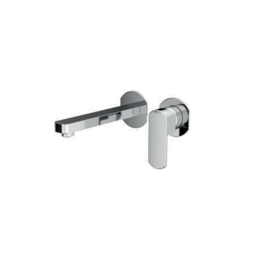 Miscelatore monocomando lavabo murale RubiFlux serie Dema canna 20 cm - Cromo by CeramicStore | Lo specialista del tuo bagno