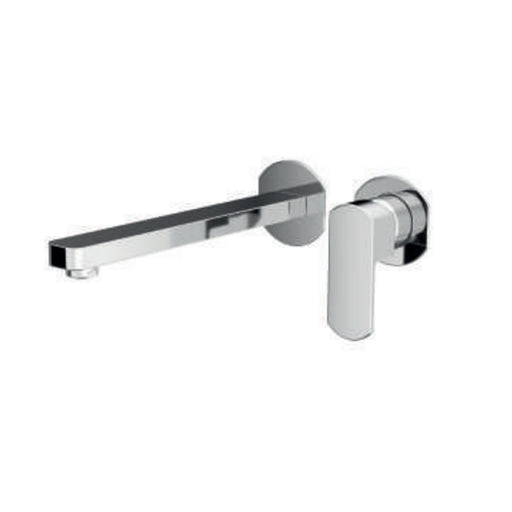 Miscelatore monocomando lavabo murale RubiFlux serie Dema canna 25 cm - Cromo by CeramicStore | Lo specialista del tuo bagno