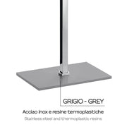 Piantana porta asciugamani in Acciaio Inox Gedy di Rainbow - Grigio
