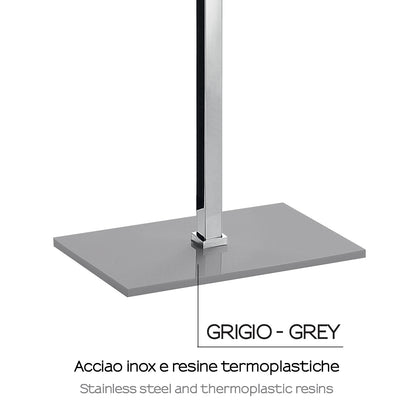 Piantana porta asciugamani in Acciaio Inox Gedy di Rainbow - Grigio