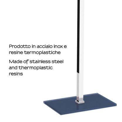 Piantana porta asciugamani in Acciaio Inox Gedy di Rainbow - Blu Petrolio