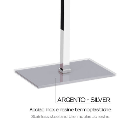 Piantana porta asciugamani in Acciaio Inox Gedy di Rainbow - Argento