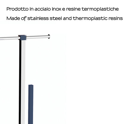 Piantana portarotolo e scopino wc in Acciaio Inox Gedy serie Rainbow - Blu Petrolio