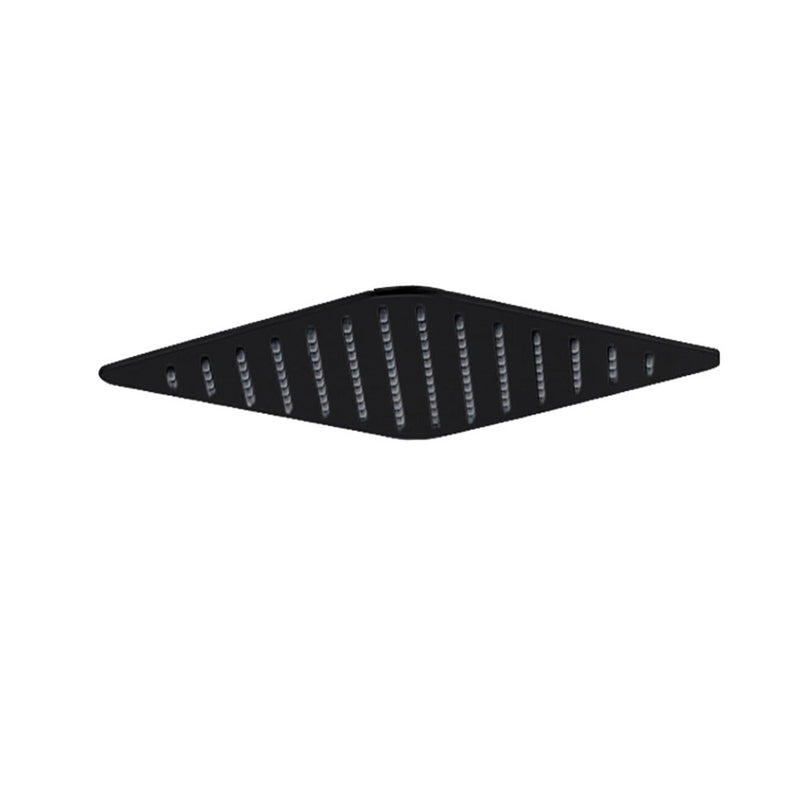 Soffione doccia quadrato ultrapiatto in acciaio inox by GME - Nero opaco - 25x25 cm by CeramicStore | Lo specialista del tuo bagno
