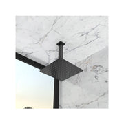 Soffione doccia quadrato ultrapiatto in acciaio inox by GME - Nero opaco - 25x25 cm by CeramicStore | Lo specialista del tuo bagno