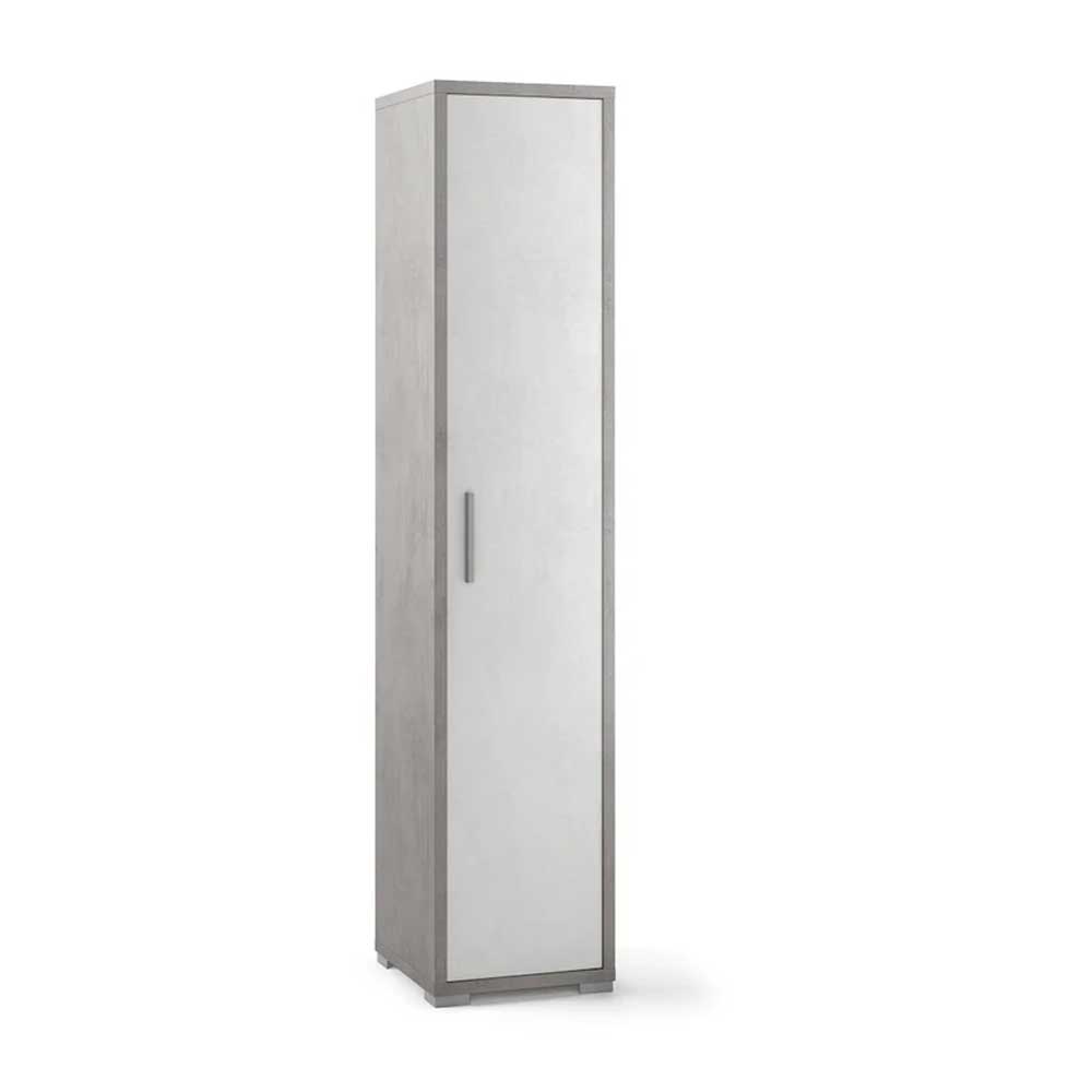 Colonna Multiuso con 4 ripiani di cui 2 regolabili finitura Struttura Cemento / Finitura Frontale Ossido Bianco by Sarmog by CeramicStore | Lo specialista del tuo bagno