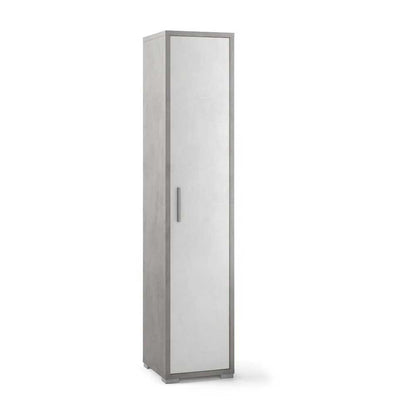 Colonna Multiuso con 4 ripiani di cui 2 regolabili finitura Struttura Cemento / Finitura Frontale Ossido Bianco by Sarmog by CeramicStore | Lo specialista del tuo bagno