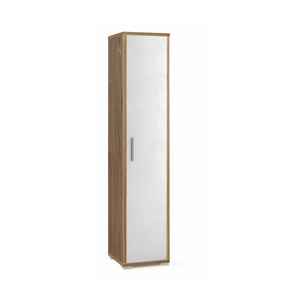 Colonna Multiuso con 4 ripiani di cui 2 regolabili finitura Struttura Noce Stelvio / Finitura Frontale Ossido Bianco by Sarmog by CeramicStore | Lo specialista del tuo bagno