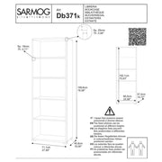 Libreria a giorno con 4 ripiani di cui 2 regolabili finitura Noce Stelvio by Sarmog by CeramicStore | Lo specialista del tuo bagno