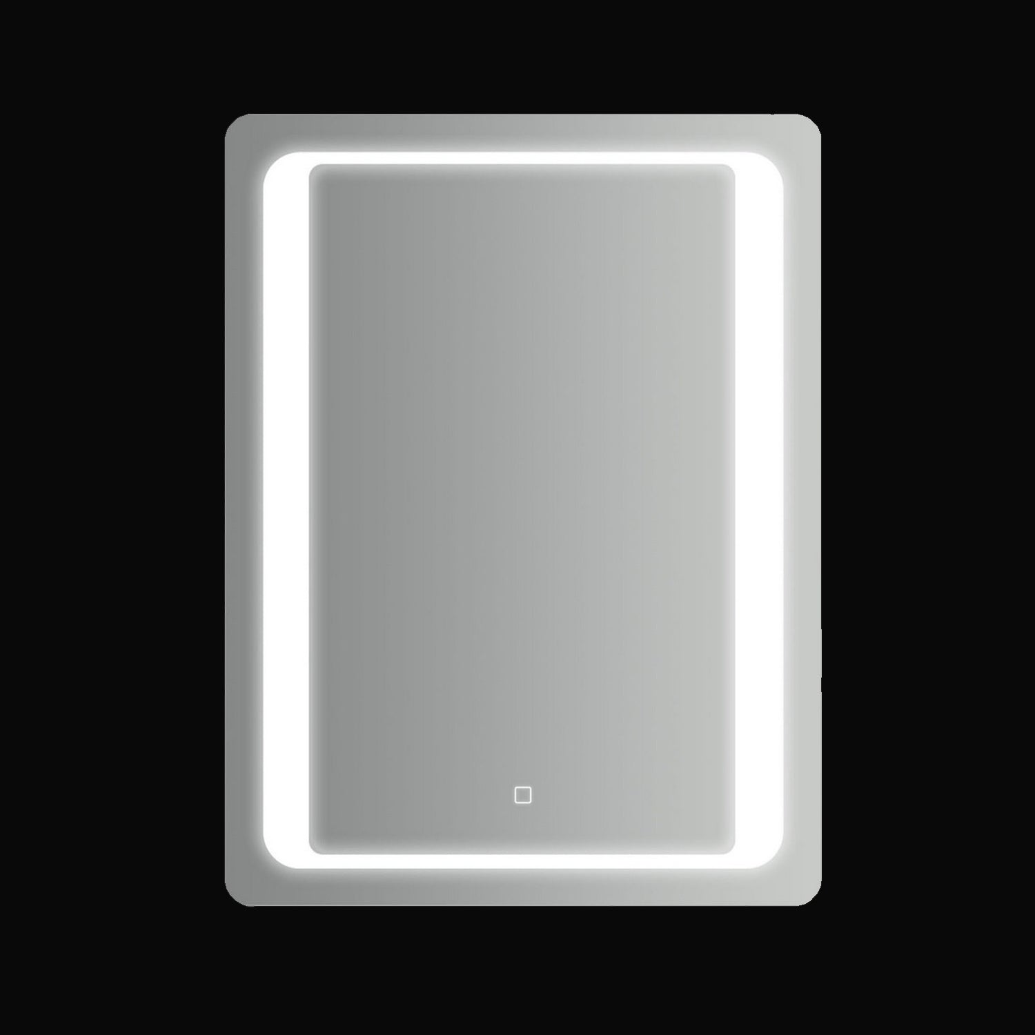 Specchio rettangolare ad angoli smussati con striscia led integrata accensione touch 60x80h cm by CeramicStore | Lo specialista del tuo bagno