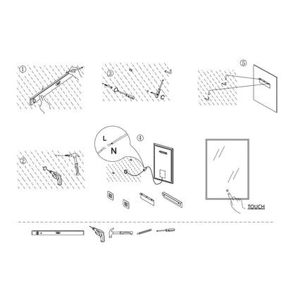 Specchio irregolare con led integrato accensione touch 80x45h cm by CeramicStore | Lo specialista del tuo bagno